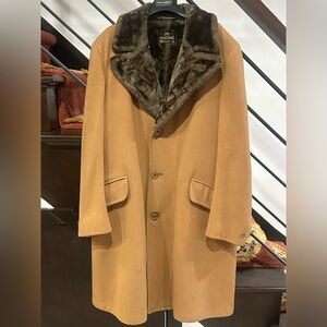 Vintage Zero King fully faux fur lined wool winter coat